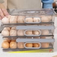 thumbnail image 1 of Soporte automático para huevos perfecl Organizador de despensa 3 niveles 54 huevos, 1 of 8
