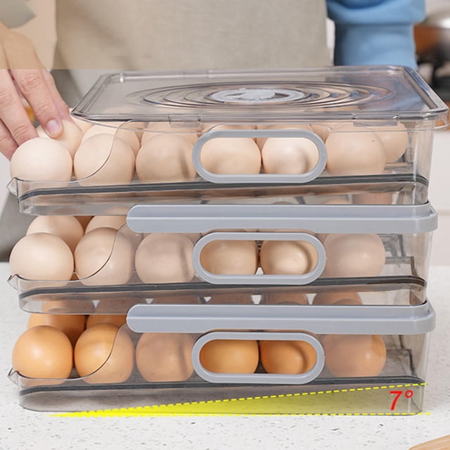 Soporte automático para huevos perfecl Organizador de despensa 3 niveles 54 huevos