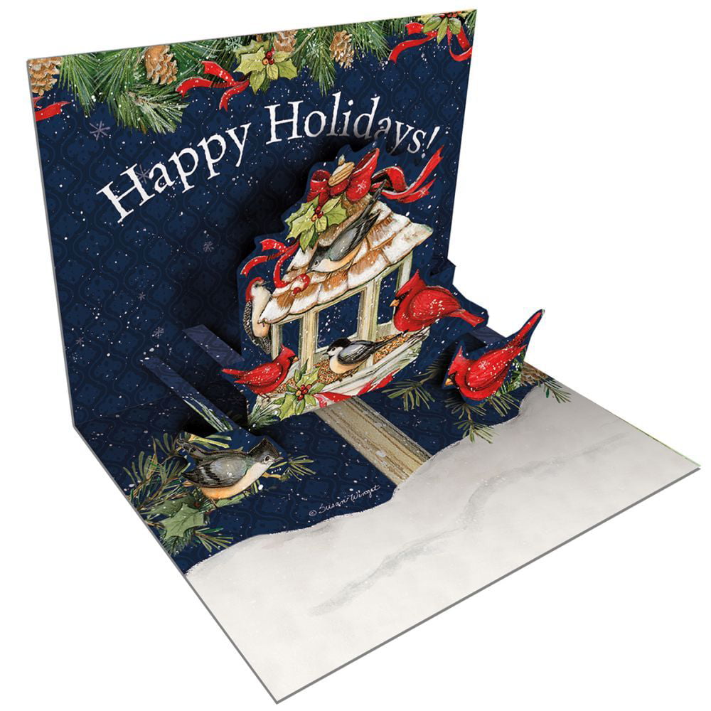 Gold Foil & Flitter Finish Extra Large Christmas Card 8 Page Love to Wife