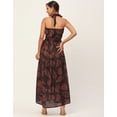 thumbnail image 4 of Moomaya Women's Printed Halter Maxi Dress, Sleeveless V-Neck Evening Dress, 4 of 7