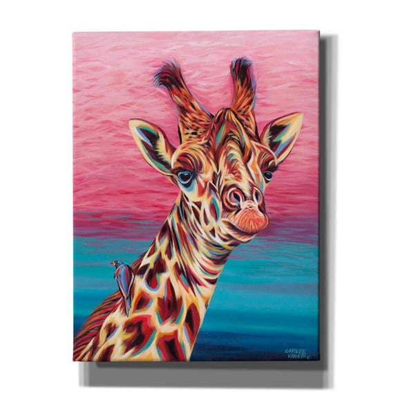 Epic Graffiti 'Sky High Giraffe I' by Carolee Vitaletti Canvas Wall Art, 16"x18"
