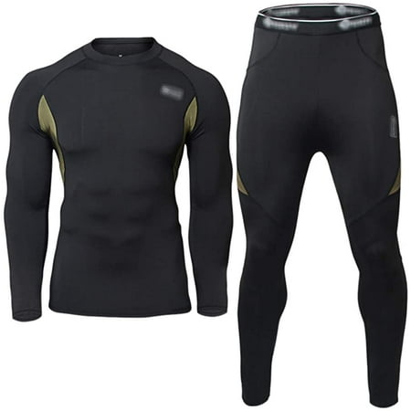 Men's Winter Thermal Underwear Clothing Set Warm Long Johns Pants Sport ...