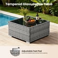 thumbnail image 3 of XIZZI 7-Piece Outdoor Sectional Furniture Sets, Patio Conversation Set with Cushions and Coffee Table, All-Weather Patio sets for Backyard, Garden,Dark Gray, 3 of 9