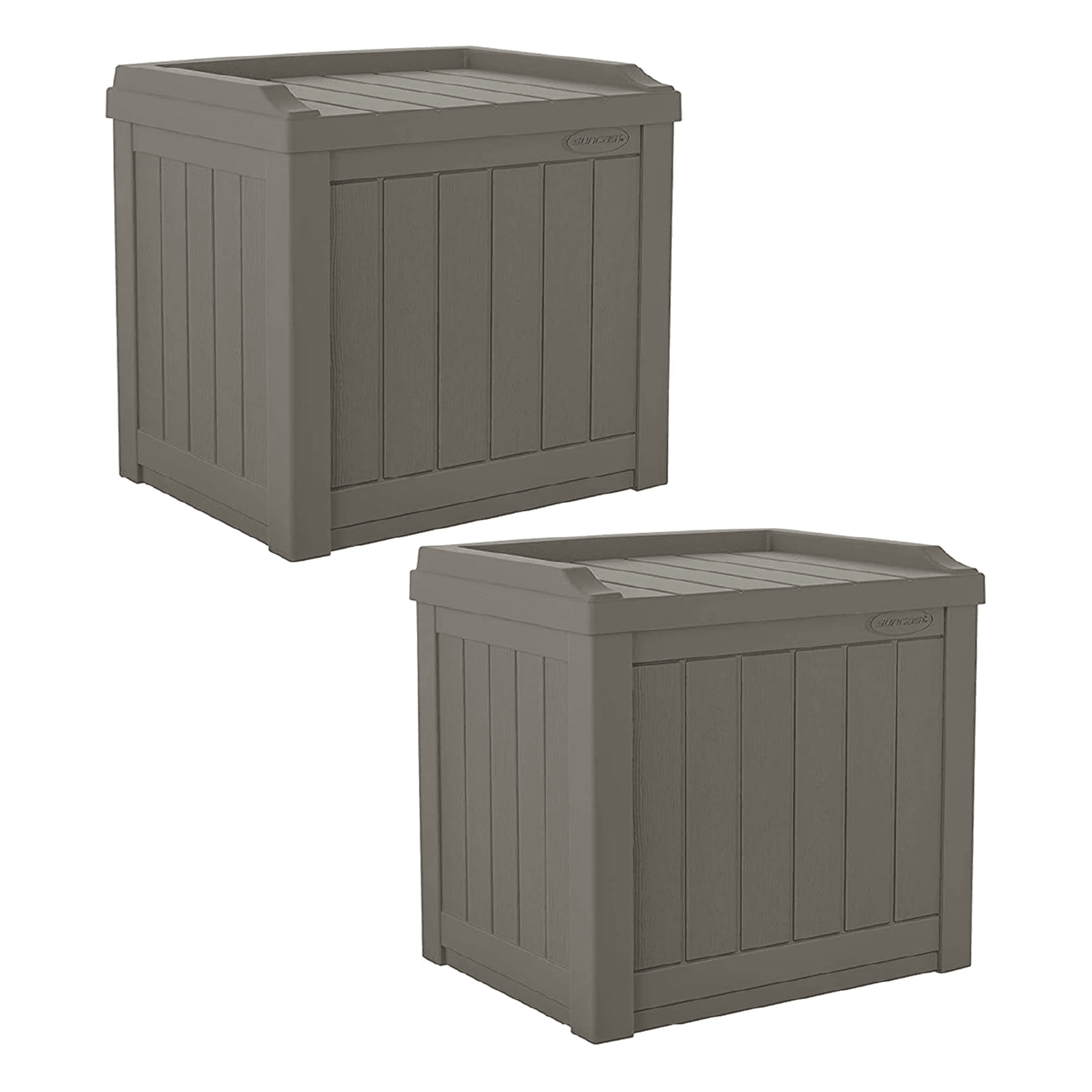 22 Gallon Small Deck Box with Storage Seat - Stoney