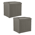 thumbnail image 1 of Suncast Coffre de Rangement Extérieur Double Usage de 22 Gal et Solution de Sièges, Lot de 2, 1 of 8