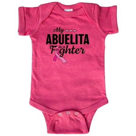 

Inktastic Breast Cancer Awareness My Abuelita is a Fighter Gift Baby Boy or Baby Girl Bodysuit