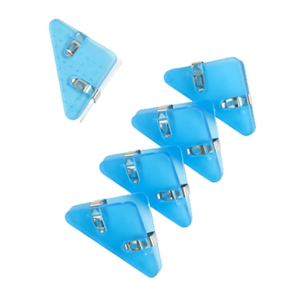 5Pieces Colorful Corner Paper Clamps Multifunctional Triangular Paper FIle Clip