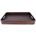 thumbnail image 2 of Bandeja rectangular, bandeja rectangular de madera para servir, suministros de juego de té, bandeja de comida compacta y ligera, 2 of 8