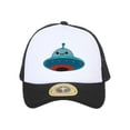 thumbnail image 1 of Gravity Threads UFO Smile Face Patch Trucker Hat - Black/White, 1 of 1