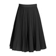 thumbnail image 3 of SiiRoh Girls Elastic High Waist Pleated Maxi Skirt Midi Swing Skirts Beach Vacation Summer Outfits Black 130, 3 of 5
