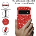 thumbnail image 3 of Compatible with Google Pixel 6 Pro Case Glitter Shockproof, Google Pixel 6 Pro Phone Case Bling Sparkly TPU and PC Silicone Shiny Girl Women Thin Protective Cover (Red), 3 of 14