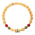 thumbnail image 1 of Pulsera de cuarzo rutilado natural con rueda de oración con mantras, 1 of 2