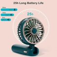 thumbnail image 2 of Handheld Fan Working Time Portable USB Rechargeable Fan with 3 Speeds,4800mAh Battery Operated Mini Desk Fan-Green, 2 of 5