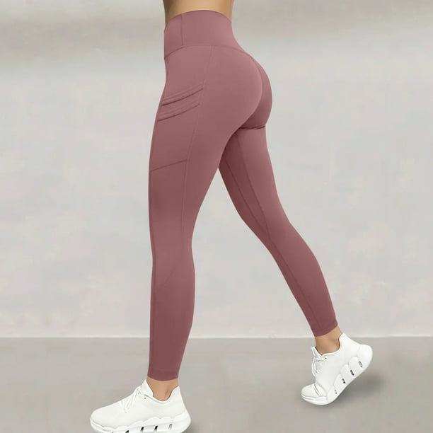 Pincandy Women's High Waist Yoga Pants - Long Length, Tummy Control, High Stretch with Pockets for Workout & Yoga