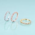 thumbnail image 4 of Marquise Wedding Band 1.2mm, Gold, Silver or Rose Gold Moissanite Ring, 4 of 7