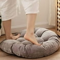 thumbnail image 3 of Nvzi Floor Pillows Cushions Round Chair Cushion Outdoor Seat Pads for Sitting Meditation Yoga Living Room Sofa Balcony 22x22 Inch, Grey, 3 of 5