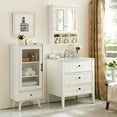 thumbnail image 4 of Wall Mounted Bathroom Cabinet With Mirror, 2 Adjustable Shelf And Doors Waterproof Bathroom Medicine Cabinets, Mirror Storage Organizer, White, 4 of 8