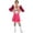 Hot Pink, variant on Miutii Kids 3Pcs Cheerleading Uniform for Girls Sleeveless Cheer Leader Dance Dress Outfit with Stockings 2 Pom Poms Red 5-6