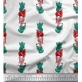 thumbnail image 1 of Soimoi Poly Georgette Fabric Leaves & Floral Block Printed Craft Fabric by The Yard 52 Inch Wide, 1 of 4