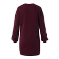 thumbnail image 4 of MixMatchy Women's Oversized Round Neck Tunic Sweatshirt with Side Pocket, 4 of 5