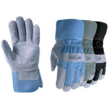 Women's Heavy Duty Leather Palm Work Gloves with Safety Cuff (Wells Lamont 4113S), Small , Tan