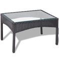 thumbnail image 6 of vidaXL Patio Furniture Set 4 Piece Patio Sectional Sofa with Table Poly Rattan, 6 of 9
