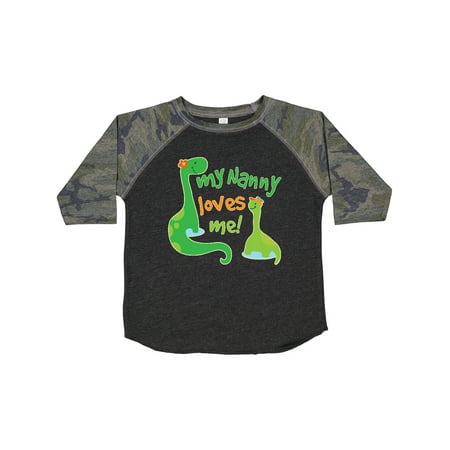 

Inktastic My Nanny Loves Me Grandson Dinosaur Gift Toddler Boy Girl T-Shirt