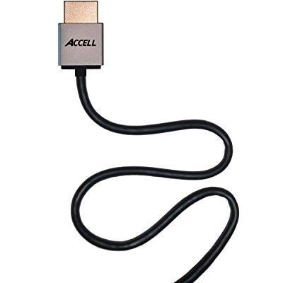 accell b145c-003b proultra thin high speed hdmi round cable with ethernet - 3.3 feet (1 meter), hdmi 2.0 compliant for 4k uhd @ 60hz