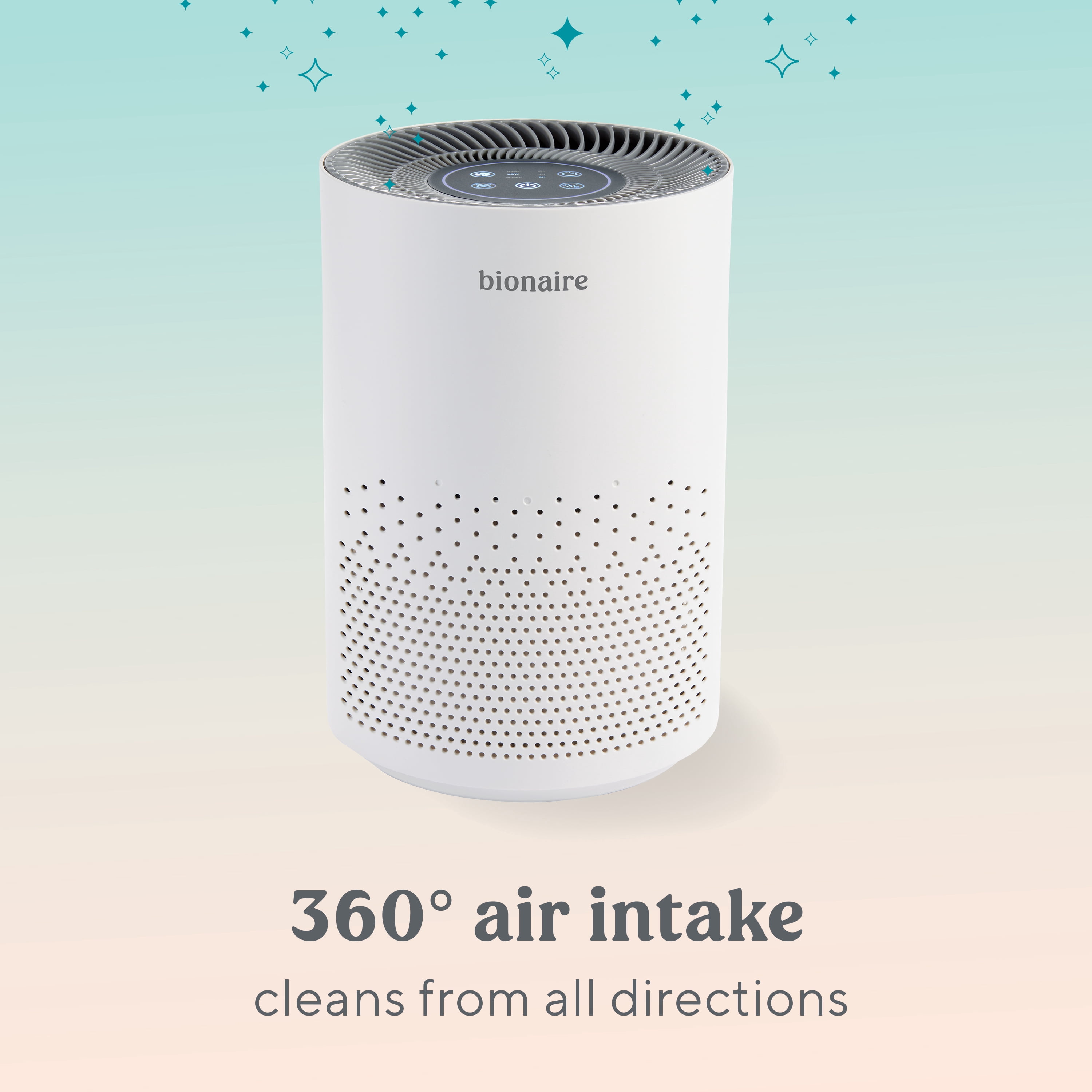 Bionaire True HEPA 360° Air Purifier, Remove 99.7% of Allergens, Dust, & Pollen, 4 Stage Filtration