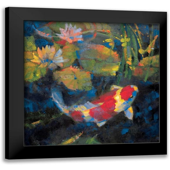 Ostlund, Leif 12x12 Black Modern Framed Museum Art Print Titled - Water Garden I