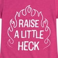 thumbnail image 3 of Instant Message - Raise A Little Heck - Toddler & Youth Girls Short Sleeve Graphic T-Shirt, 3 of 6