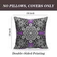 thumbnail image 2 of LALILO Throw Pillow Covers Damask Colorful Floral White Black And Gray Cushion Cover 18" x 18", 2 Pack, 2 of 6