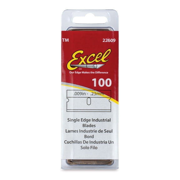 Excel Blades Single-Edge Razor Blade Pack - Pkg of 100