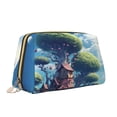 thumbnail image 2 of Rateoe Fantasy Treehouse Planet Scene for Travel Makeup Bag,Large Capacity Cosmetic Bags for Women,Waterproof Portable Pouch Open Flat Toiletry Bag Make up Organizer, 2 of 8