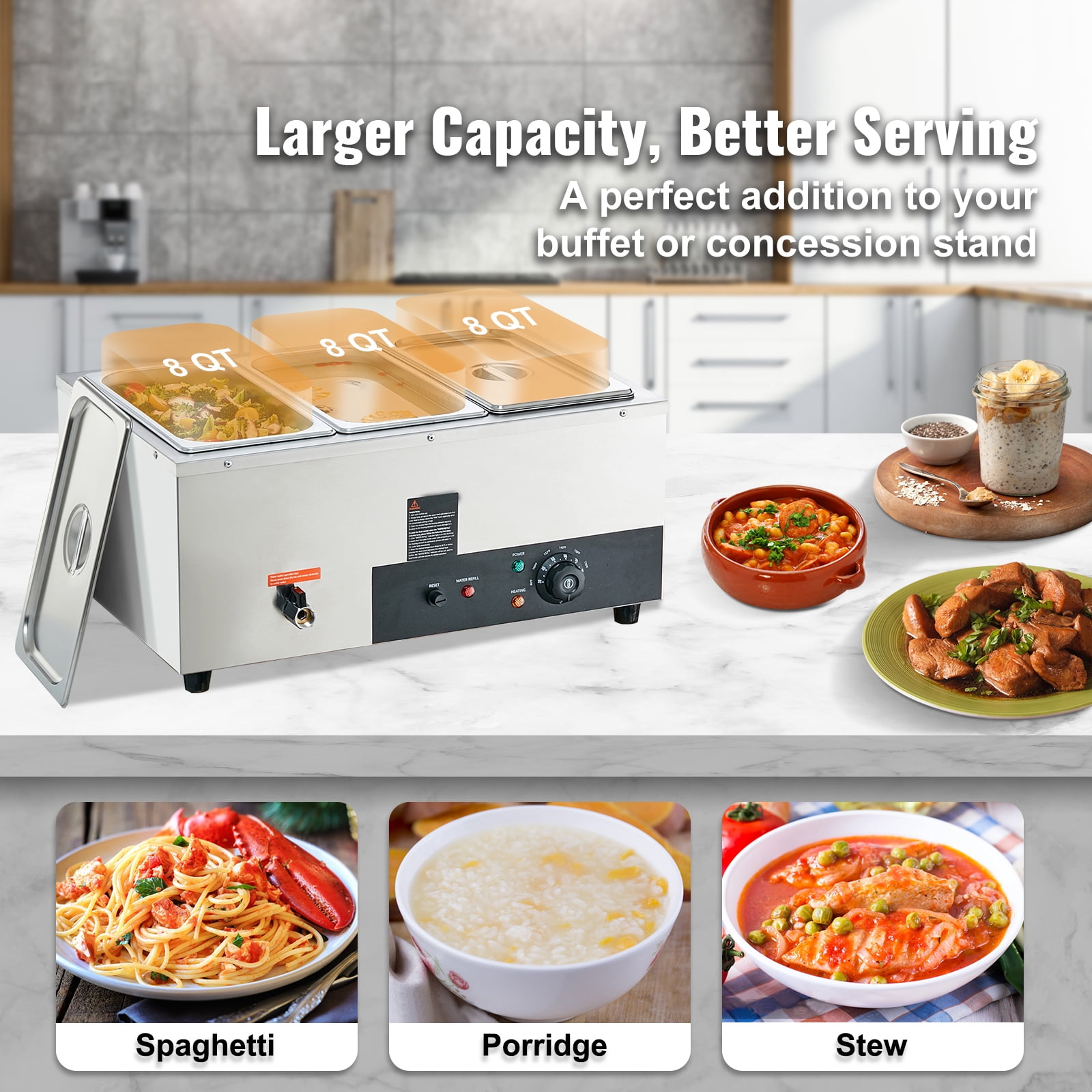  Yingm Electric Catering Food Warmer Banquet Buffet, 9L