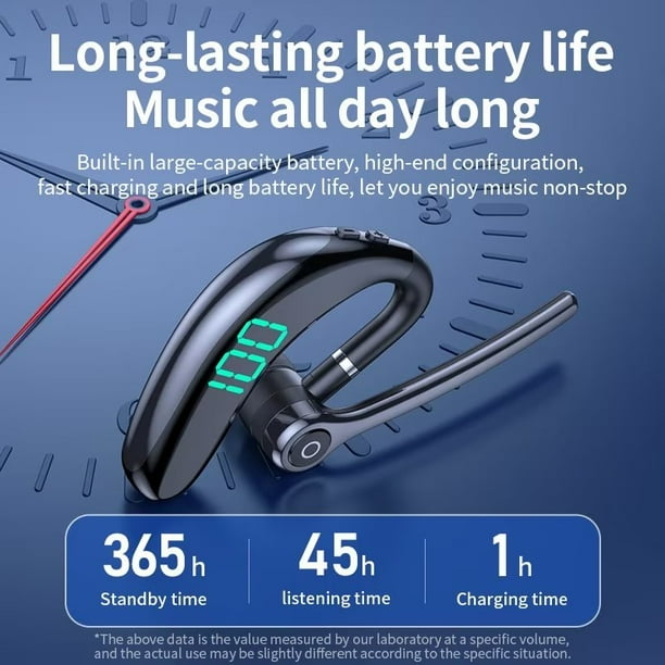 Bluetooth Headset with Mic Wireless Earpiece ABCPOW in Ear Business Earphones Earbuds Noise Cancelling Trucker Bluetooth Headset 5.3 with Mirophone for Cell Phone iPhone Truckers Driver Walmart Busine...