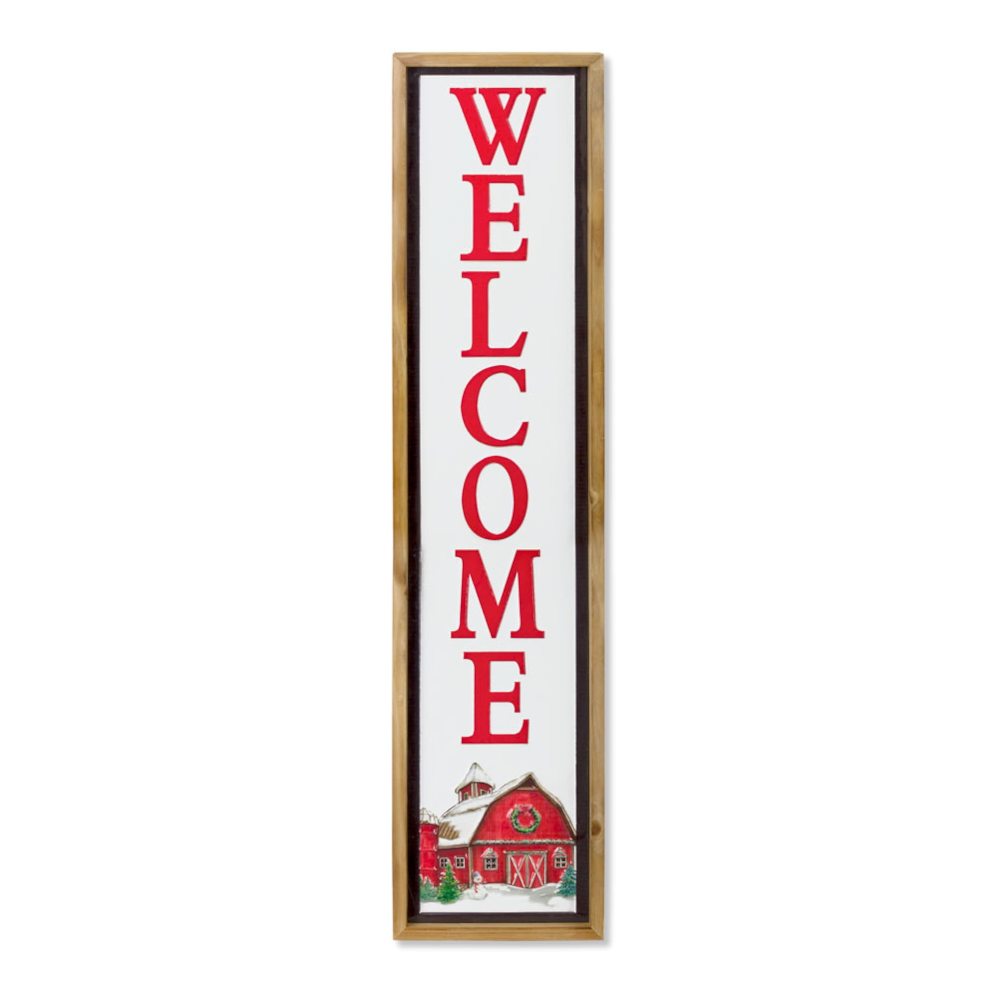 Welcome Frame 9"L x 41"H (Set of 2) Metal/Wood