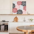 thumbnail image 5 of Framed Canvas Wall Art for Living Room Bloom Sunflower Wall Decor, Pink Red Blooming Floral Aesthetic Paintings for Bedroom Office Kitchen Bathroom, Ready to Hang Artwork Wall Pictures 8x8 Inch, 5 of 9