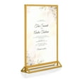 thumbnail image 2 of M&T Displays Double Sided Desktop Acrylic Tabletop Sign Menu Holder 8.5x11 Gold Border (6 pack), 2 of 9