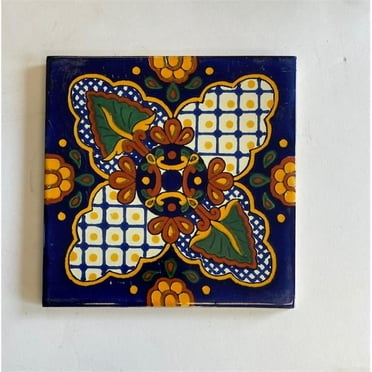 Talavera L115 6X6 6 x 6 in. Mexican Decorative Tiles, L115 - Pack of 4