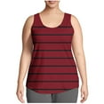 thumbnail image 2 of Bixock Women's Summer Tank Tops Casual Sleeveless Shirts Blouse for Women Stripe Print Round Neck Cami Tank Top Plus Size Summer Casual Wear Shirts, 2 of 6
