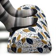 thumbnail image 3 of Garden Foot Rest, Weathered Illustration of Autumnal Hand Drawn Isolated Leaves Spots, Non-Slip Backing Adjustable Ergonomic Memory Foam Leg Support for Office, White Pale Coffee Indigo, by Ambesonne, 3 of 5