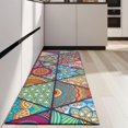 thumbnail image 4 of Multicolor Ethnic Geometric Pattern Kitchen Rug Mat,Kitchen Runner Rugs Non Skid Washable,Decorative Kitchen Floor Mats for Kitchen,Sink,Laundry,17"X47", 4 of 5