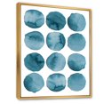 thumbnail image 2 of Designart cercles aigue-marine éléments géométriques bleus ART MURAL À CADRE FLOTTÉ, 2 of 4
