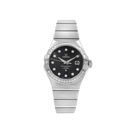Omega Constellation 18K White Gold Black Dial Ladies Watch 123.55.31.20.51.001