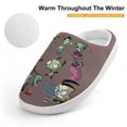 thumbnail image 4 of Invader Zim Pattern Kid's Cotton Slippers Winter Warm Soft Plush Slippers with Rubber Sole Non-Slip Indoor Outdoor Slip on Shoes Fluffy House Slippers For Boys Girls Teen, 4 of 8