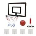 thumbnail image 1 of Wall Mounted Basketball Hoop, Easy To Assemble Indoor Basketball Hoop Kit Easy Grip  for Courtyard Black, 1 of 8
