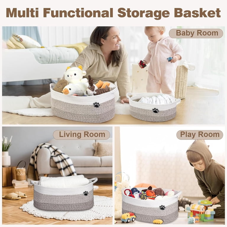 Optish Large Woven Cotton Rope Storage Basket photo 5