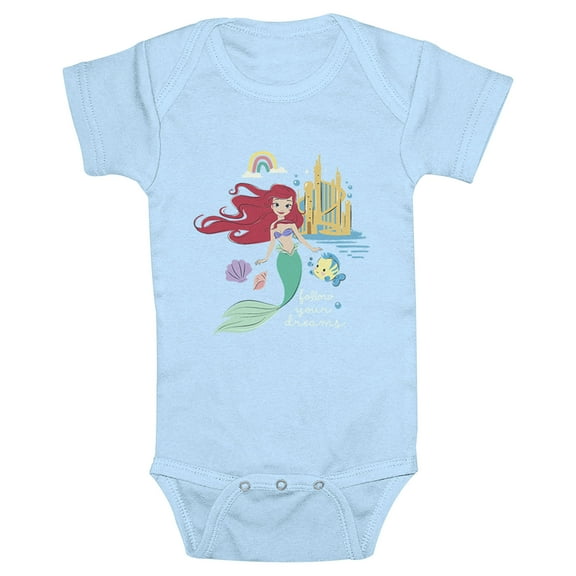 Infant's The Little Mermaid Ariel Follow Your Dreams  Bodysuit