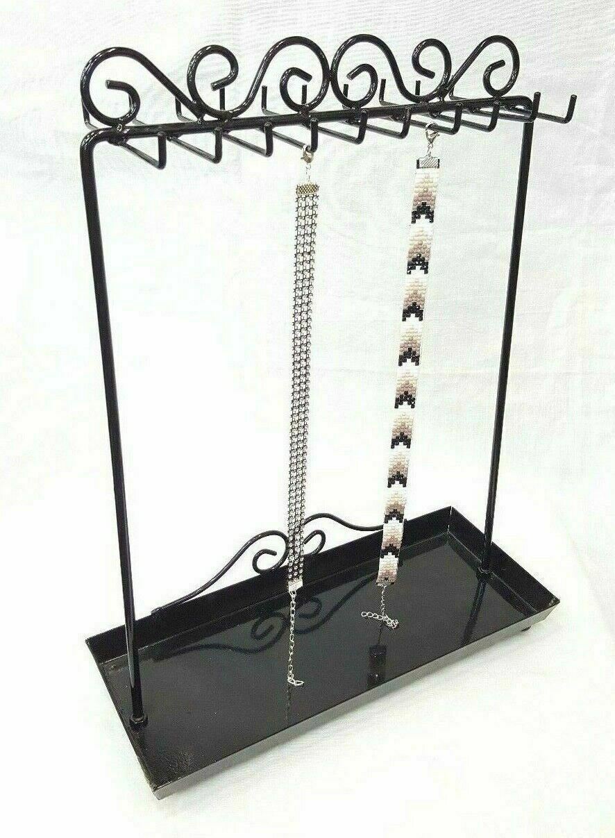 Countertop Metal Necklace Display Stand, Jewelry Organizer Display 20 Hooks